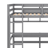 Twin Size Loft Bed with Convenient Desk, Shelves, and Ladder, White(Similar SKU:SM001302AAE) - Home Elegance USA