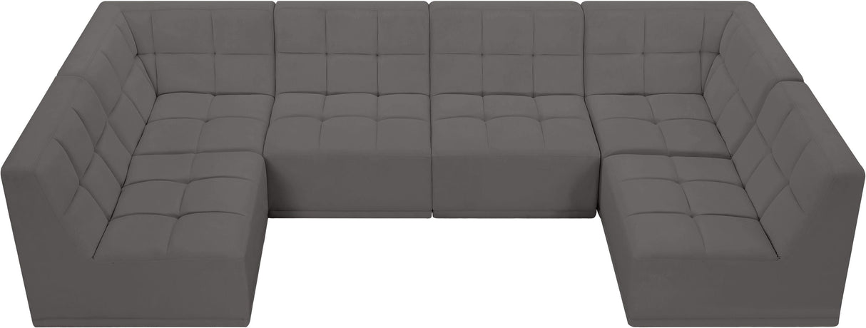 Relax - Modular Sectional 6 Piece - Gray - Home Elegance USA