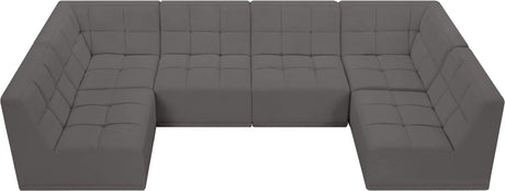 Relax - Modular Sectional 6 Piece - Gray - Home Elegance USA