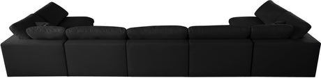 Plush - Cloud Modular Sectional 6 Piece - Black - Home Elegance USA