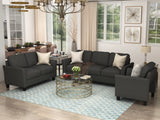 U_STYLE Polyester-blend 3 Pieces Sofa Set Home Elegance USA