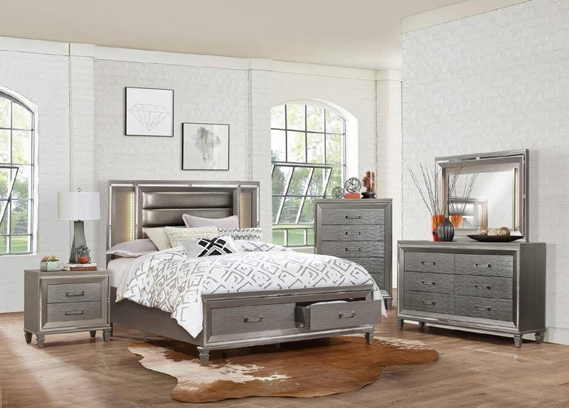 Homelegance - Tamsin 6 Piece Eastern King Platform Bedroom Set - 1616K-1Ek-6Set