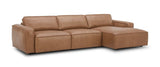 Vig Furniture Modrest Cambria - Modern RAF Cognac Leather Sectional Sofa