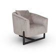 Vig Furniture Modrest Forbis - Contemporary Grey Fabric Accent Chair