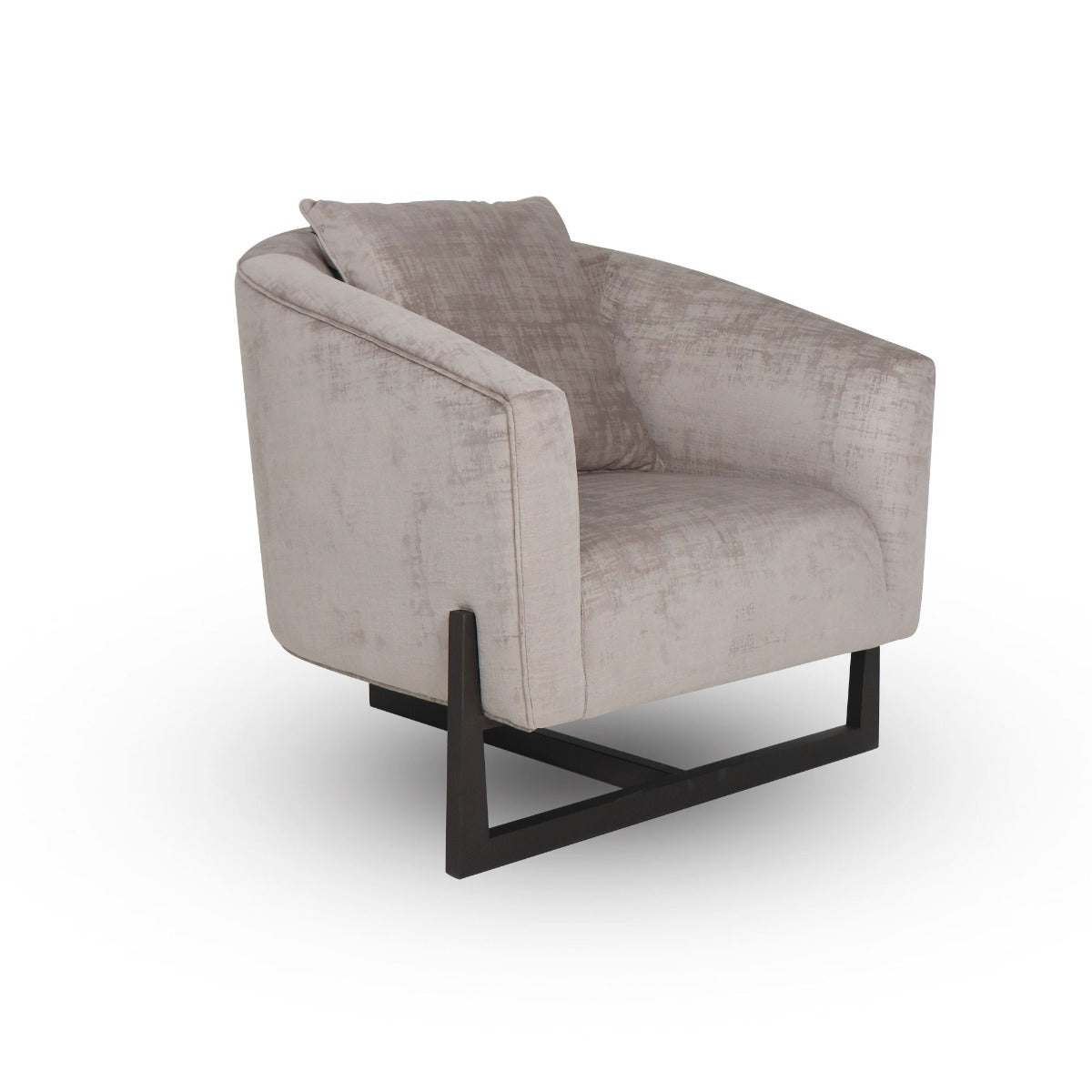 Vig Furniture Modrest Forbis - Contemporary Grey Fabric Accent Chair