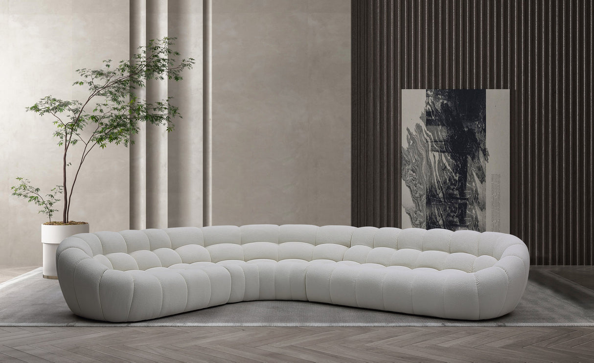 Vig Furniture Divani Casa Yolonda - Off-White Fabric Sectional Sofa