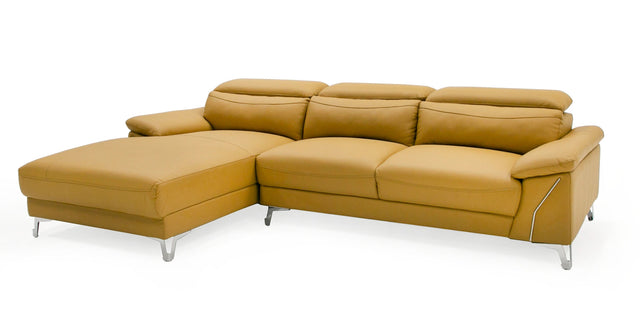 Vig Furniture Divani Casa Sura - Modern Camel Leather Left Facing Sectional Sofa