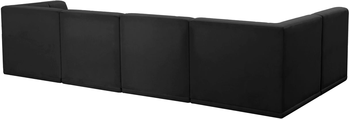 Relax - Modular Sectional 5 Piece - Black - Fabric - Home Elegance USA
