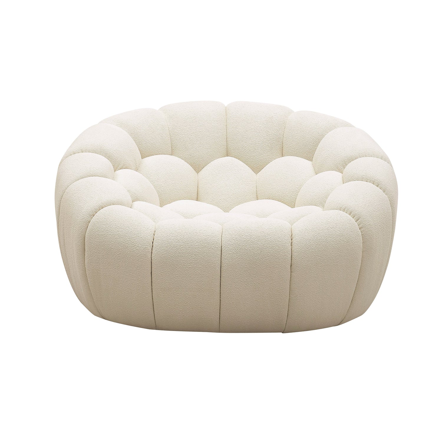 Vig Furniture Divani Casa Yolonda - Modern Curved Off-White Fabric Chair