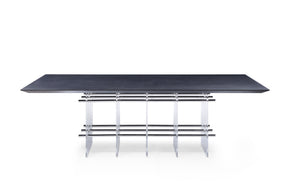 Vig Furniture Modrest Inverness - Contemporary Black Oak + Acrylic Dining Table