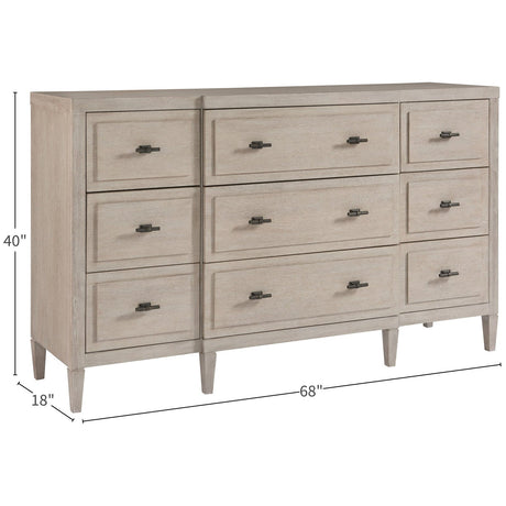 Midtown Dresser Flannel Finish with 9 Drawers | Universal