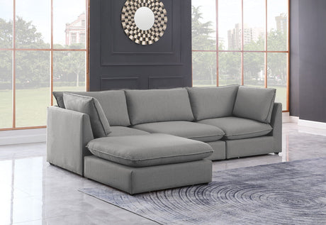 Mackenzie - Modular Sectional 4 Piece - Gray - Fabric - Home Elegance USA