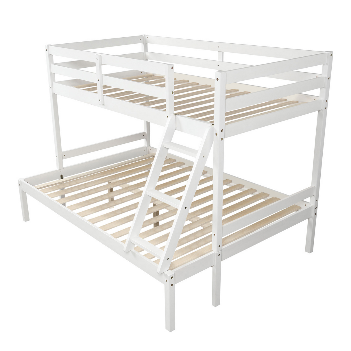 Twin over full bunk bed (White) ( old sku : WF193722AAK ） - Home Elegance USA