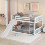 Full over Full bunkbed with Slied for white color - Home Elegance USA