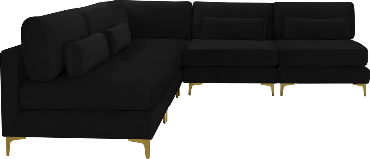 Julia - Modular Sectional - Black - Fabric - Home Elegance USA