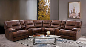 Power Reclining Sectional Louella - Brown