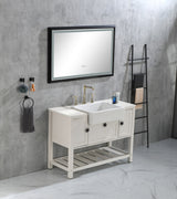 Solid Wood Bathroom Vanities Without Tops 48 in. W x 20 in. D x 33.60 in. H   Bath Vanity in White with