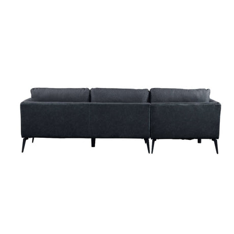 Harun - Sectional Sofa - Gray Fabric & PU - Home Elegance USA