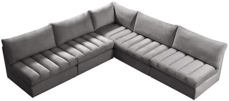 Jacob - Modular Sectional 5 Piece - Grey - Home Elegance USA