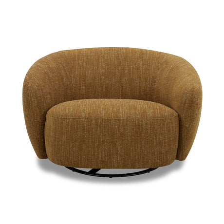 Vig Furniture Divani Casa Norris - Modern Mustard Fabric Swivel Accent Chair