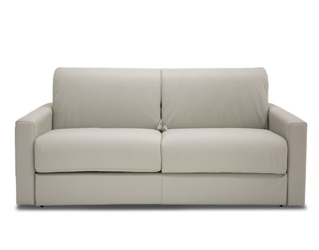 Vig Furniture Lamod Italia Revers - Italian Modern Light Grey Leather Full Sofa Bed