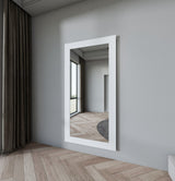 Vig Furniture Modrest Glinda - Modern Pearl White Floor Mirror