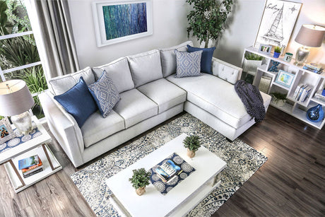 Ornella - Sectional - Light Gray / Blue - Home Elegance USA