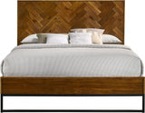 Meridian Furniture - Reed Wood Queen Bed In Antique Coffee - Reed-Q