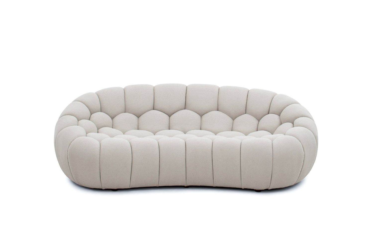 Vig Furniture Divani Casa Yolonda - Modern Curved Beige Fabric Loveseat