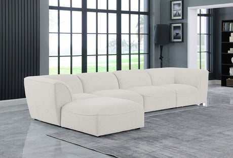 Miramar - Modular Sectional 5 Piece - Cream - Fabric - Home Elegance USA