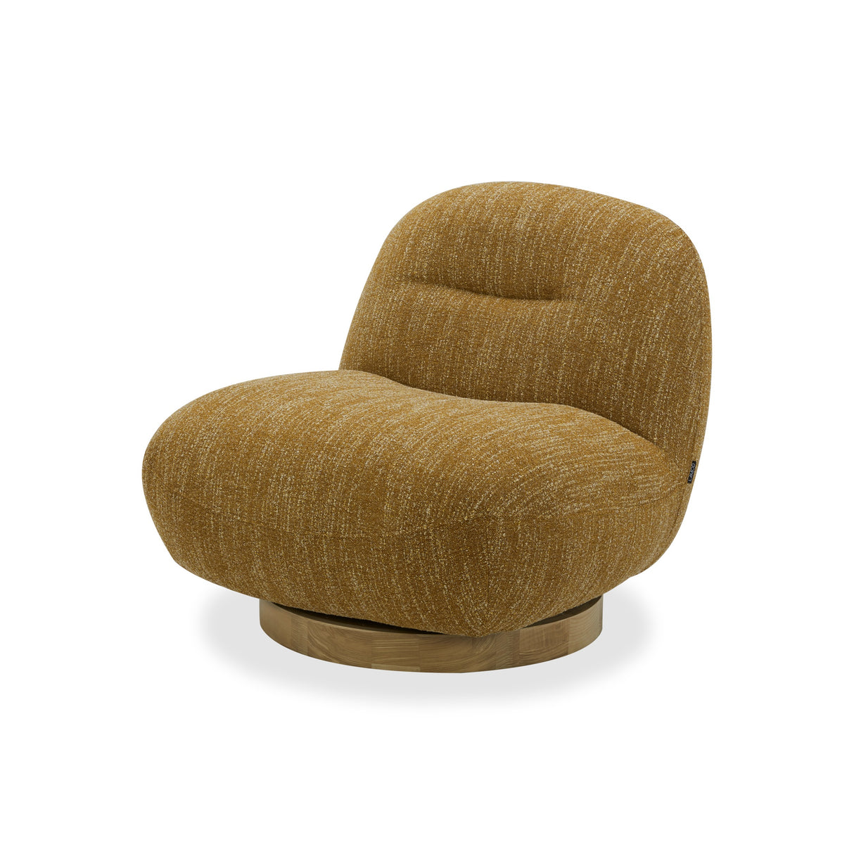 Vig Furniture Modrest Renee - Modern Mustard Fabric Swivel Accent Chair