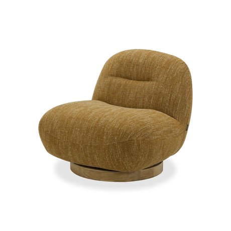 Vig Furniture Modrest Renee - Modern Mustard Fabric Swivel Accent Chair