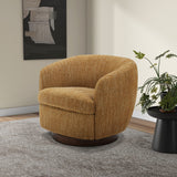 Vig Furniture Divani Casa Wendt - Modern Mustard Fabric Swivel Accent Chair - Home Elegance USA