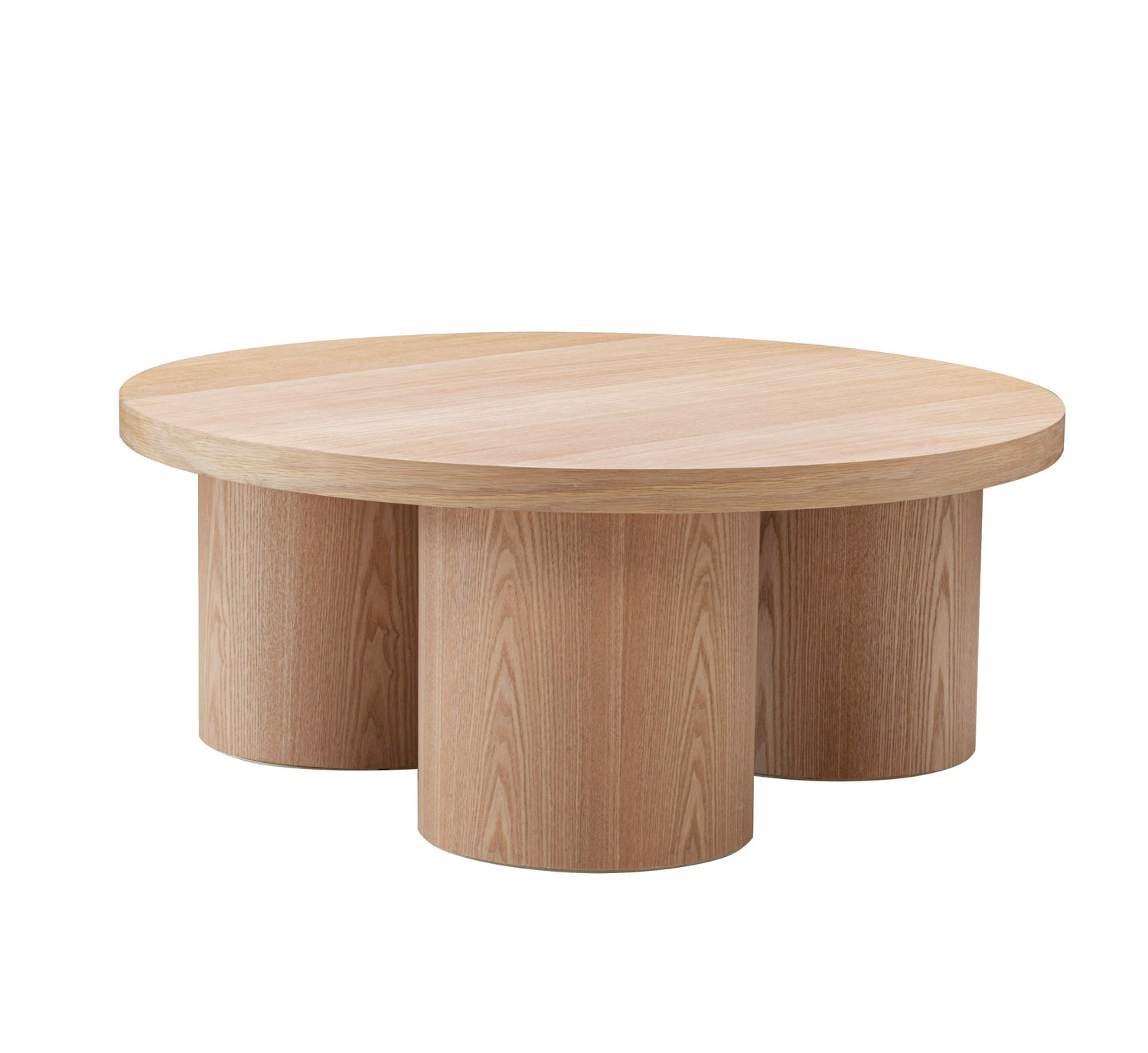 Vig Furniture Modrest Babson - Modern Natural Oak Round Coffee Table