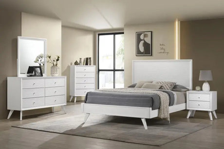 Eastern King Bed 4 Piece Set - White - Home Elegance USA