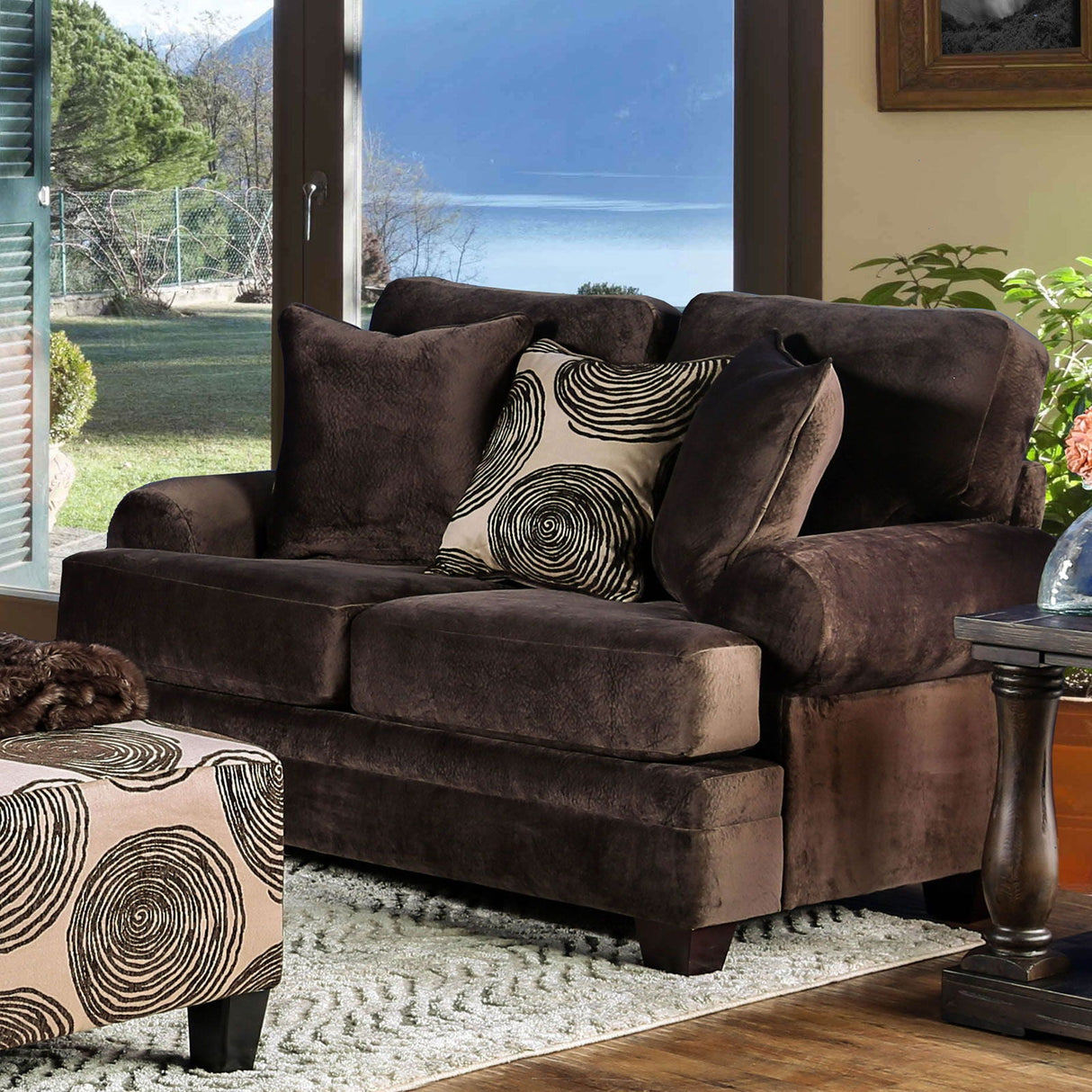 Bonaventura - Sofa & Loveseat - Brown - Home Elegance USA