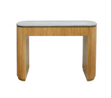 Vig Furniture Modrest Duncan - Modern Faux Concrete + Walnut Console Table