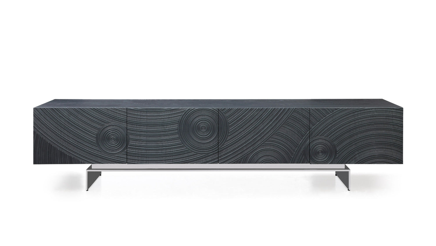 Vig Furniture Modrest Cirque - Modern Black Ash TV Stand