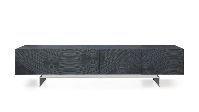Vig Furniture Modrest Cirque - Modern Black Ash TV Stand