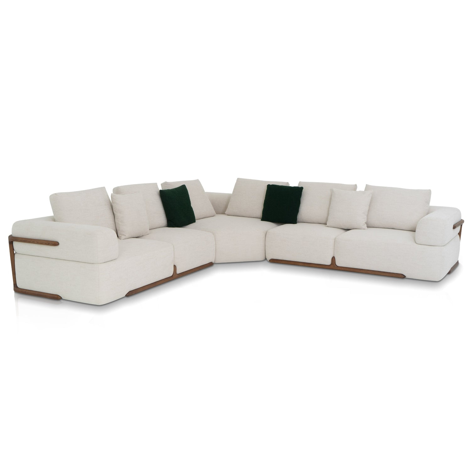 Vig Furniture Divani Casa Simone - Modern Off-White Fabric Sectional Sofa