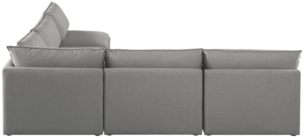 Mackenzie - Modular Sectional 5 Piece - Gray - Fabric - Modern & Contemporary - Home Elegance USA