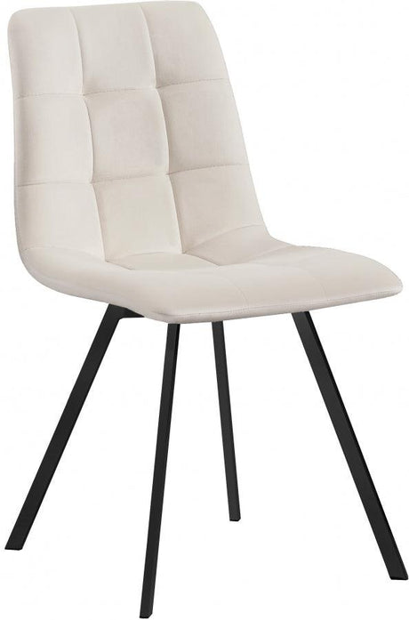 Meridian Furniture - Annie Velvet Dining Chair Set Of 2 In Cream - 981Cream-C