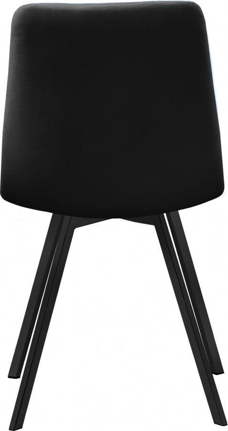 Meridian Furniture - Annie Velvet Dining Chair Set Of 2 In Black - 981Black-C