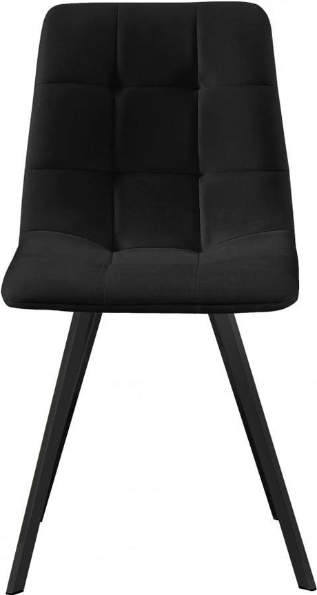 Meridian Furniture - Annie Velvet Dining Chair Set Of 2 In Black - 981Black-C