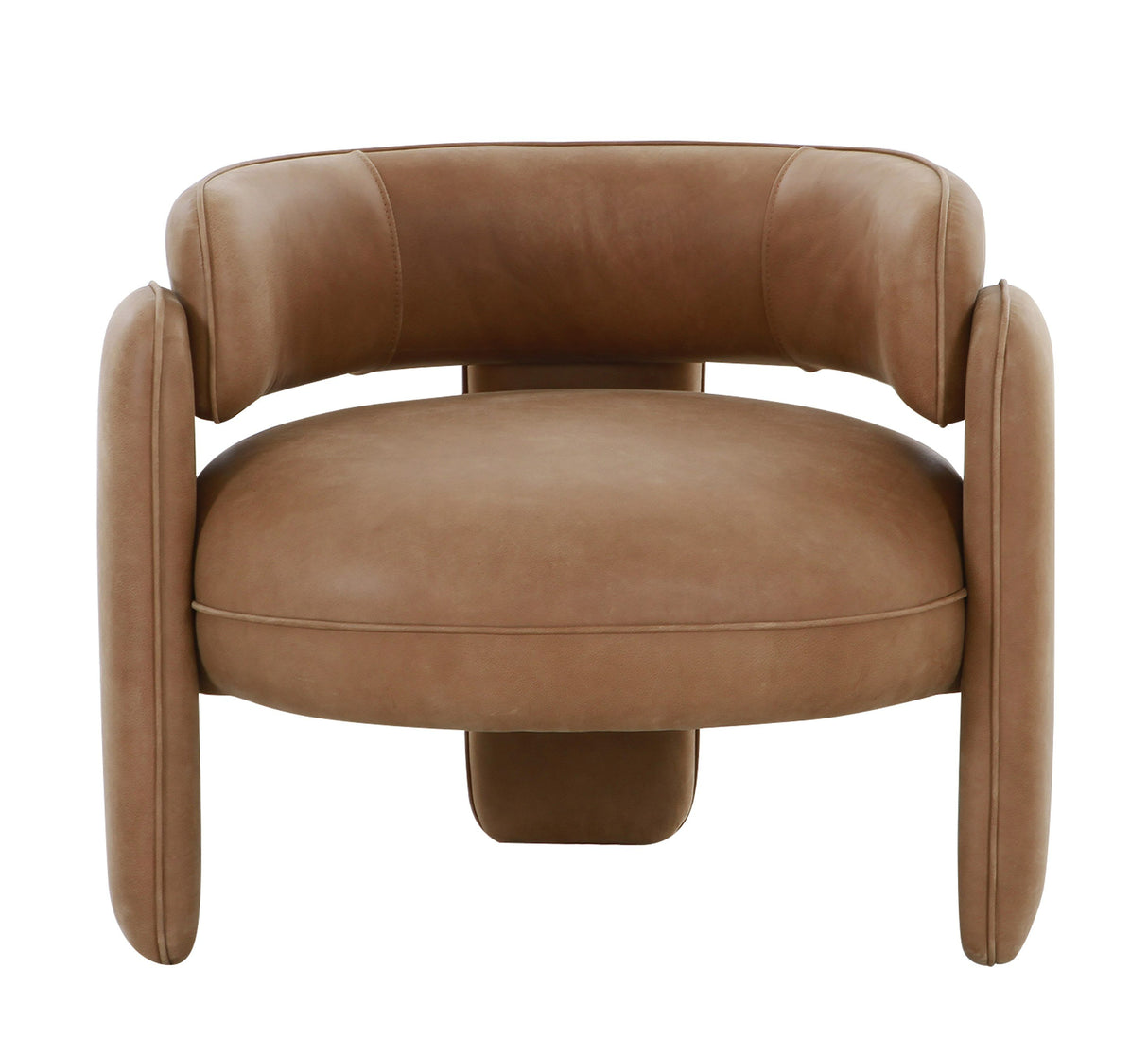 Vig Furniture Modrest Tioga - Modern Brown Leather Accent Chair