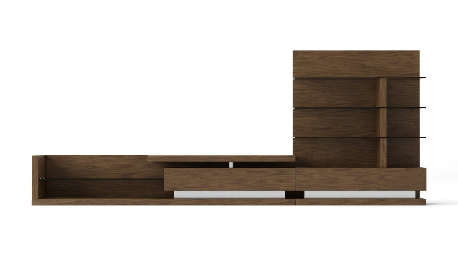 Vig Furniture Modrest Jefferson - Mid-Century Modern Walnut TV Unit