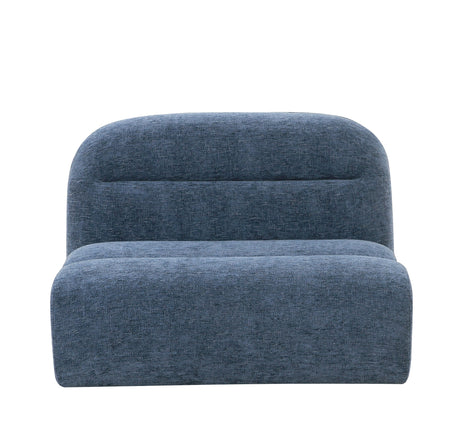 Vig Furniture Divani Casa Forman - Modern Blue Fabric Modular Armless Sectional Seat
