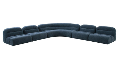 Vig Furniture Divani Casa Forman - Modern Blue Fabric Modular Sectional Sofa