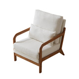 Modern Teddy Velvet Accent Chair,Wood Frame Armchair for Living Room - Home Elegance USA