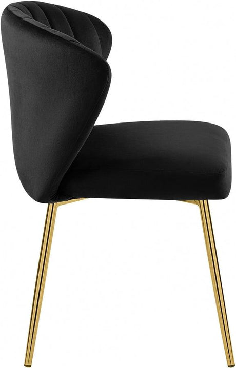 Meridian Furniture - Finley Velvet Chair In Black (Set Of 2) - 707Black